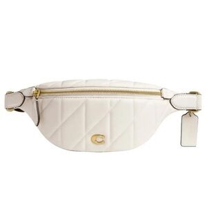 Coach Cream Quilted Leather Crossbody Bag